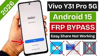 Vivo Y31 Pro 5G | Frp Bypass 2026 | Android Version 15 | Without PC | Google Account Remove | ✅✅🙏