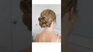 Braided Pony Bun 🩵 #hairstyleshorts #hair #braid #braidedhair #braidstyle #braidlove #braidedupdo