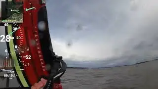 2025 07 22 short windsurf session at a brisk Swan Bay