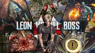 LEON S. KENNEDY vs ALL BOSSES & their DEATH SCENE (4K)
