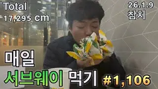 매일 서브웨이 먹기 1,106개째/Everyday Subway Eating, Mukbang, Everyday Subway diet #1,106