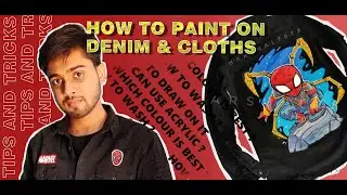 HOW TO PAINT ON DENIM JACKET? | CLOTH PAINTING | MISTAKES TO AVOID! | tips and tricks | DENIM ART