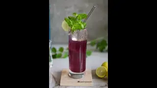 Blue Pea & Mint Gin Fizz