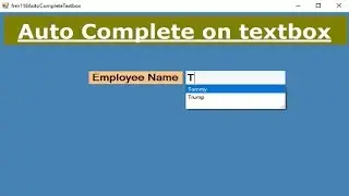 AutoComplete on textbox in C# Windows Form