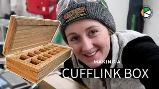 Making a Mitered & Splined CUFFLINK BOX! | with HINGED lid!