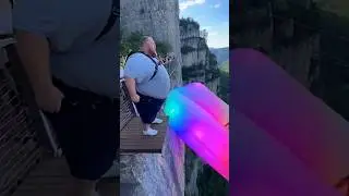 Couple Tried the $1,000,000 Glowy Cliff Airbag Jump 😳✨ They Bounced SO HIGH They Literally FLEW