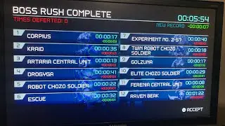 Metroid Dread Boss Rush Pb IGT 5:54 No Turbo