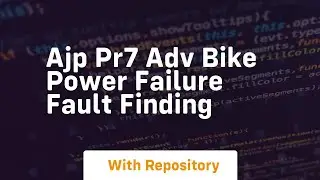 Ajp pr7 adv bike power failure fault finding