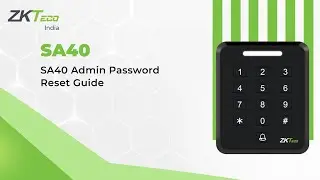 SA40 Admin Password Reset Guide