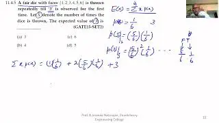 Mathematics GATE 2015  Probability and  Statistics  61 (11)(4)(5)