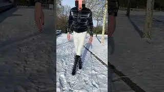 2026 winter - time for a high heels walk #boots #latex #heels #leggings