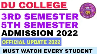 Du Sol 3rd And 5th Semester Admission Date 2022 | Du Sol Admission 2022 | JK Study Stuff