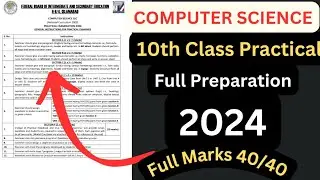 Computer 10th Class practical 2024| Full step by step Guide