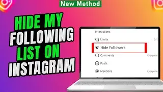 How to Hide my following list on Instagram PC/Laptop 2024