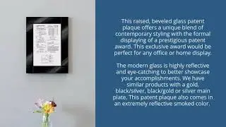Patent Plaque - Glass Black RisingEdge&reg; MGR-W11