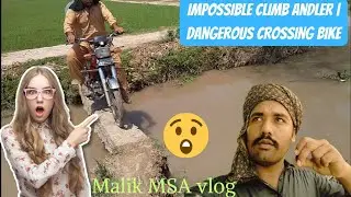 Pakistani River Dangerous Crossing Bike | Visit Jamon Garden In Pakistan | Malik MSA Rajab Family
