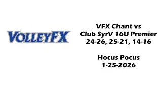 VolleyFX Chant vs Club SyrV 16U Premier Set 2