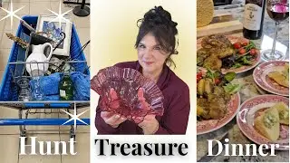 Thrift HUNT, HAUL and Sunday DINNER!  Vintage Glass Finds & Cozy Osso Buco | SLOW LIVING