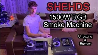 Распаковка и обзор вертикальной дымовой машины SHEHDS 1500W RGB