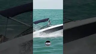 small but he did it #haulover #smallboats #roughinlet #waves #bowrider #boatlife
