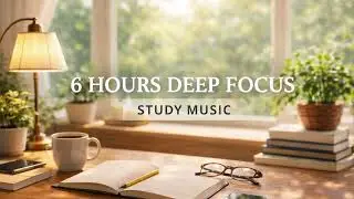 Deep Focus Study Music | 6 Hours Calm Piano for Concentration & Sleep