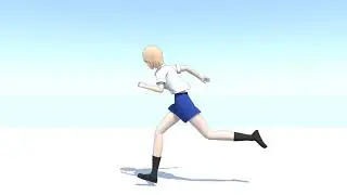 Anime Girl Run Cycle Animation