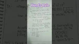 Hund's Rule Notes #physicsconceptsbyalisir