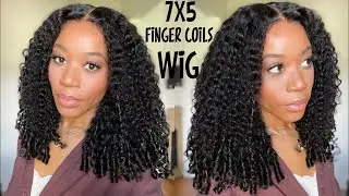 NEW Finger COIL WIG | GLUELESS Install Beginner Friendly Ft. Beautyforever Hair
