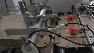 Brush glue single lane machine 4 servos for classic burger box #burgerboxmakingmachine #factory