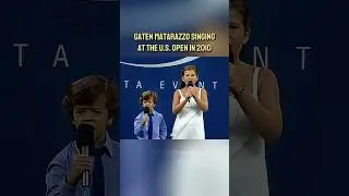 Stranger Things star Gaten Matarazzo singing at the U.S. Open in 2010