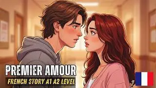 Improve Your French Speaking | Premier Amour (A1 A2 Level) | French Story for Beginners