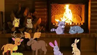 🎄 Cozy Fireplace with Animals | Manger Scene Vibes & Christmas Music  #CozyFireplace #MangerScene