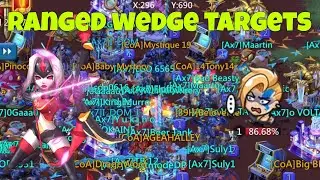 Lords Mobile - Ranged wedge targets. Not easy to zero them fast enough