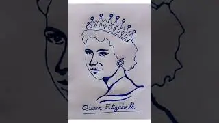 How To Draw Queen Elizabeth || Face Drawing Step By Step | #shorts #queenelizabeth