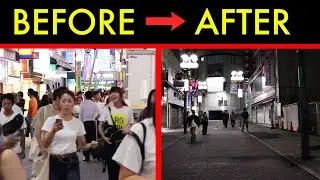 Tokyo, Shibuya COVID Lockdown (Before / After Video)