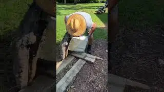 Pulling out concrete with improvised board and a winch #concrete #junkremoval  