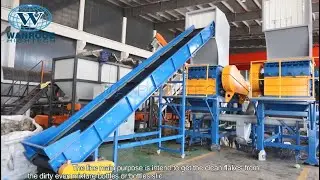 2000-3000kg/h Plastic Recycling Line PET Bottle PVC Profiles Pipes and Sheets Washing Line