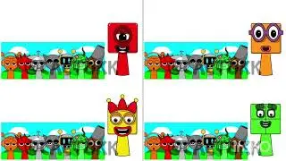 My sprunki oc One And Two And Three And Fuor Numberblocks Cactuk Quadparison 1