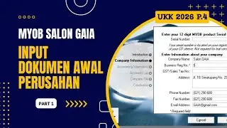 MYOB SALON GAIA PART 4 ​​- INITIAL COMPANY DATA INPUT