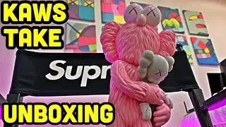 KAWS TAKE FIGURE PINK REVIEW AND UNBOXING!!