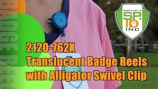Translucent Badge Reels with Alligator Swivel Clip by Specialist ID