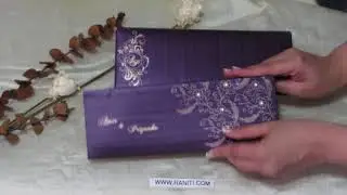 Purple Gold Islamic Custom Invitation Cards AM-87