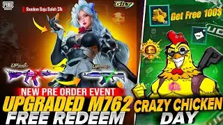 Get Free Upgraded M762 Skin Pre Order Event | Almost Free Mythic gem | Crazy Chicken Day | PUBGM 