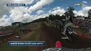 Muddy Creek 2018: Jeremy Martin crashes hard in Moto 2