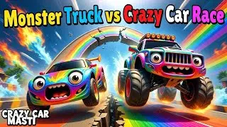 Crazy Cars और Monster Trucks की Impossible Race! 😱🔥 कौन बनेगा Champion? 🏁 | Kids Car Cartoon Hindi 