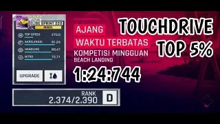 Asphalt9 Legends weeklyCompetition BeachLanding | Touchdrive With LotusEliseSprint 220