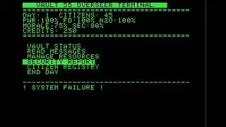 Apple IIe Fallout Overseer Game (fan fiction)