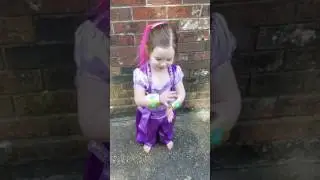 Anastasia being Shimmer! 😍😍 #shimmerandshine #cutebaby #cosplay #cutevideostatus #genie