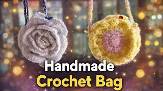 Beautiful Handmade Crochet Bag by Sister-in-Law | Wool Craft Art | #ytshorts #pahadi #shorts 