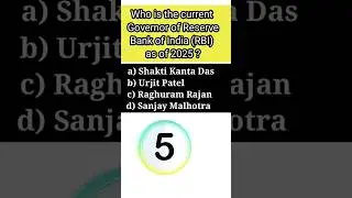 who is the current governor of reserve Bank of India ? RBI governor of 2025 ?present governor of RBI